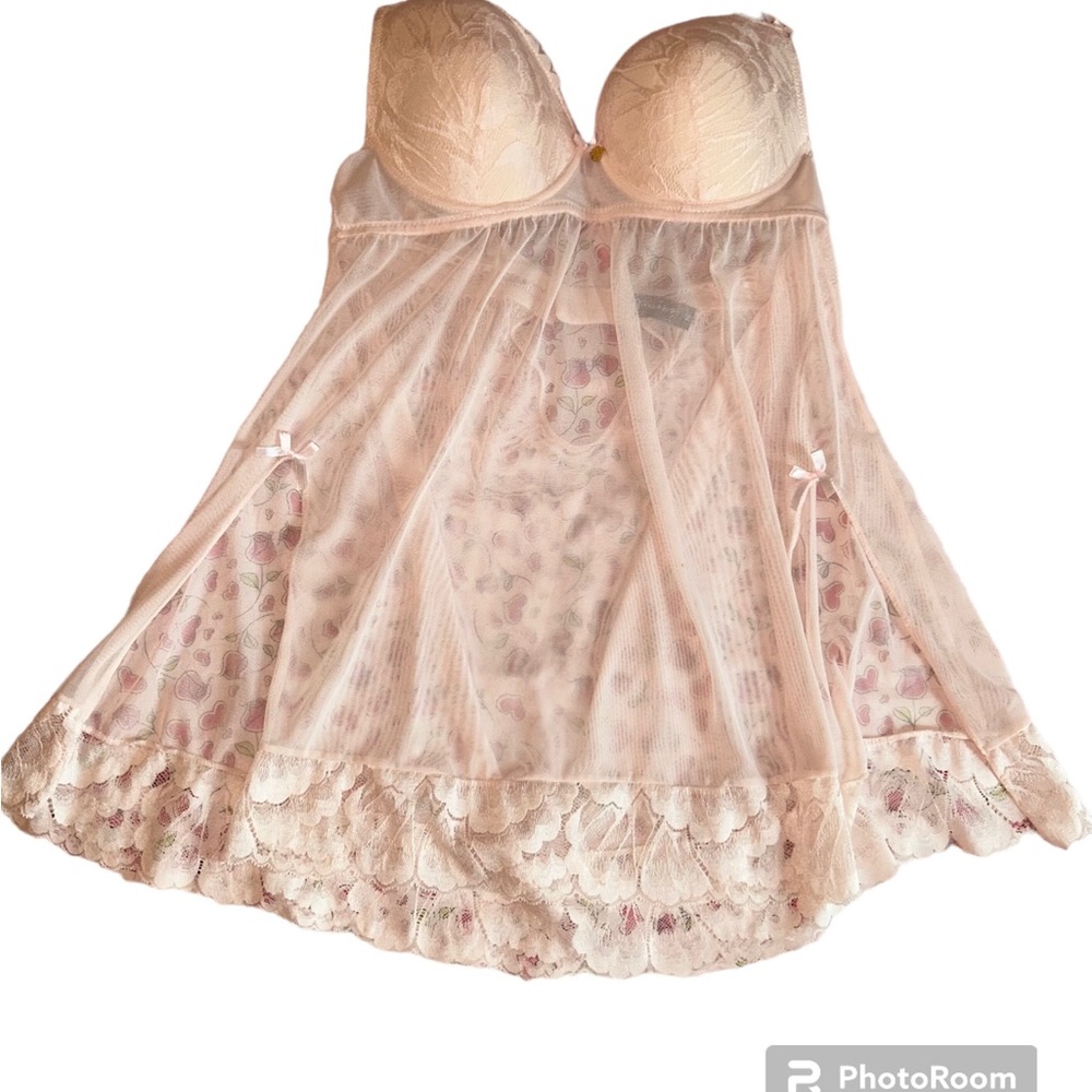 Pink Babydoll Lingerie Top/Dress